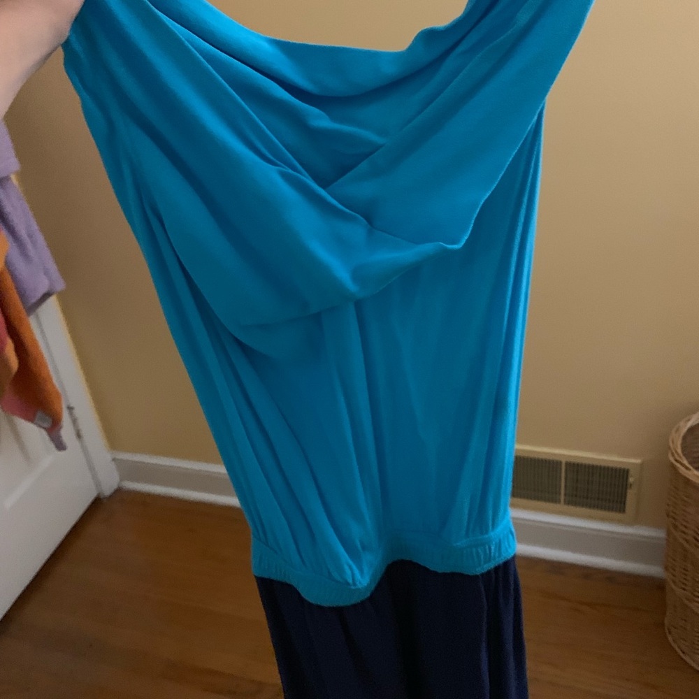 Diane Von Furstenburg blue and navy blue dress